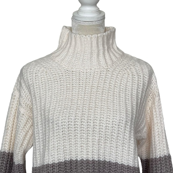 Ann Taylor Marled Turtleneck Sweater Women’s Size M Wool Blend Cozy Chunky - Picture 7 of 10